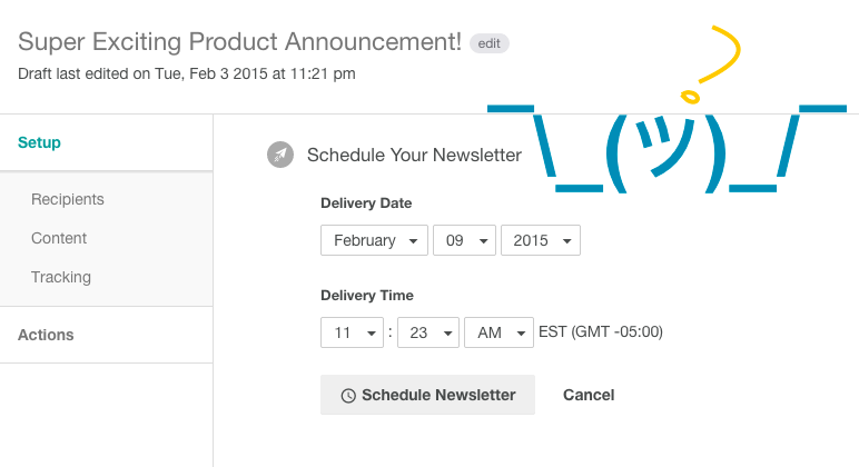newsletter scheduler