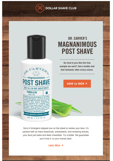 Dollar Shave Club perfect timing