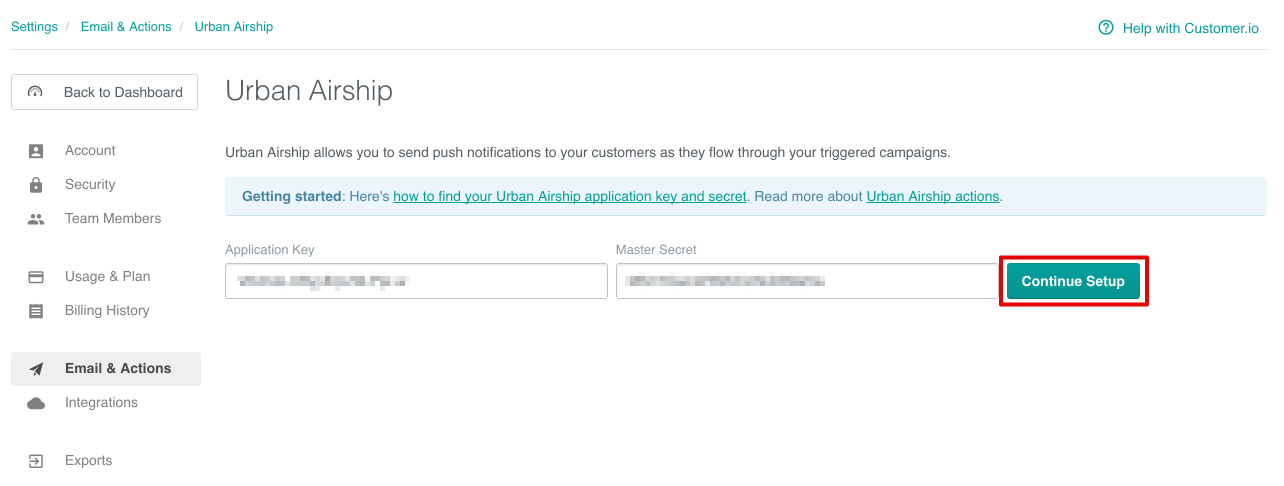 Urban Airship - Saving Credentials