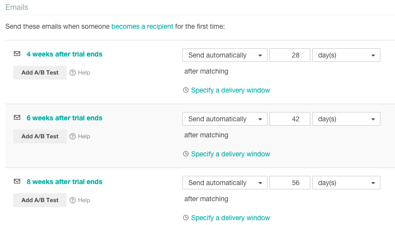 Customer.io winback campaign setup