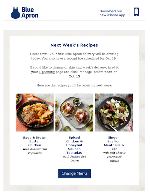 blue apron delivery company