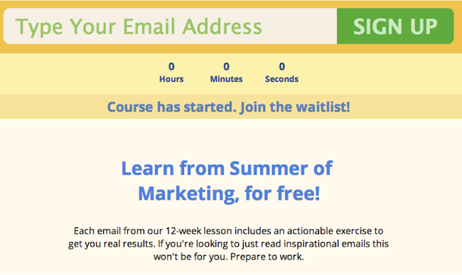 OKDork email course signup waitlist