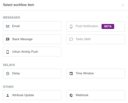 new native Action for your Customer.io campaign workflow