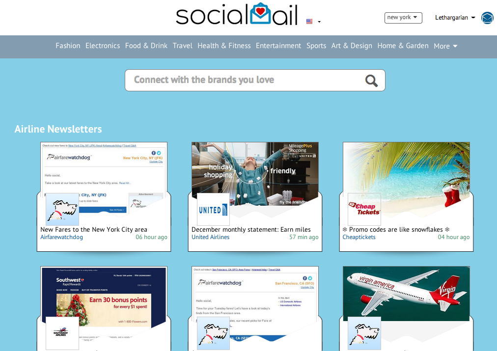 SocialMail example