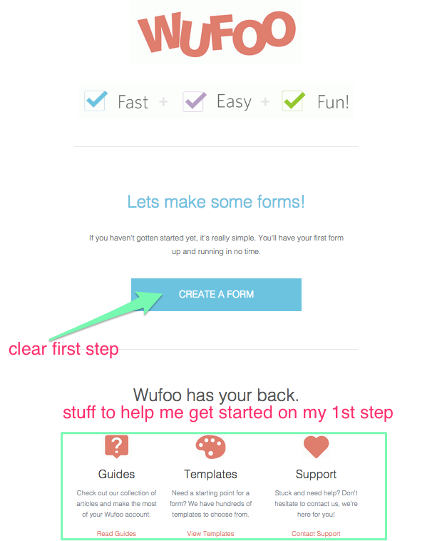 Wufoo new welcome email