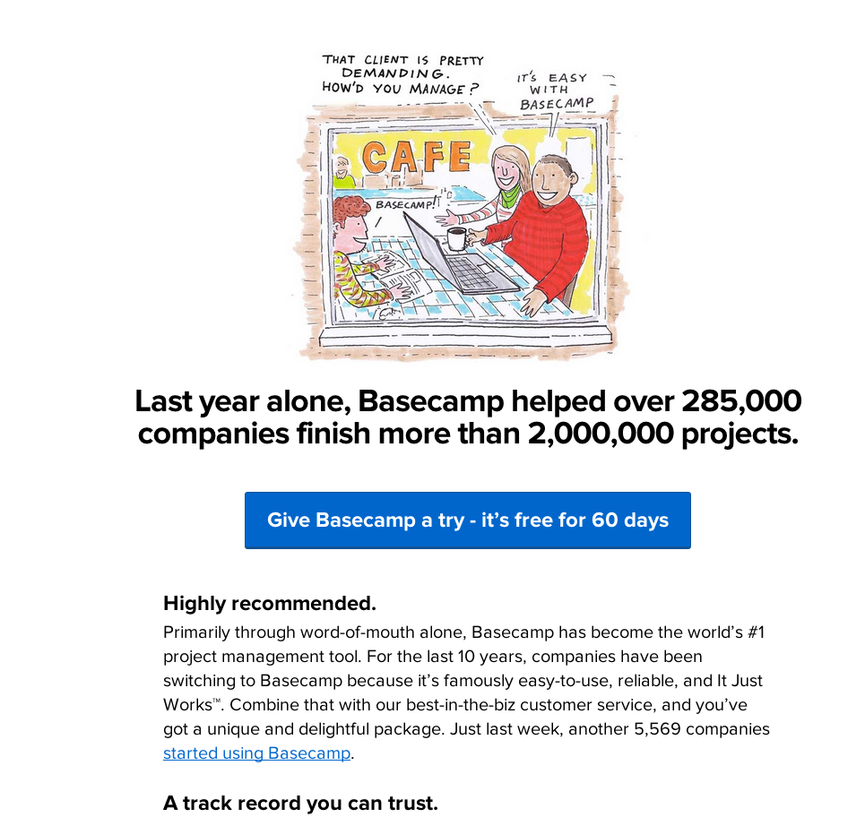 Basecamp Social Proof