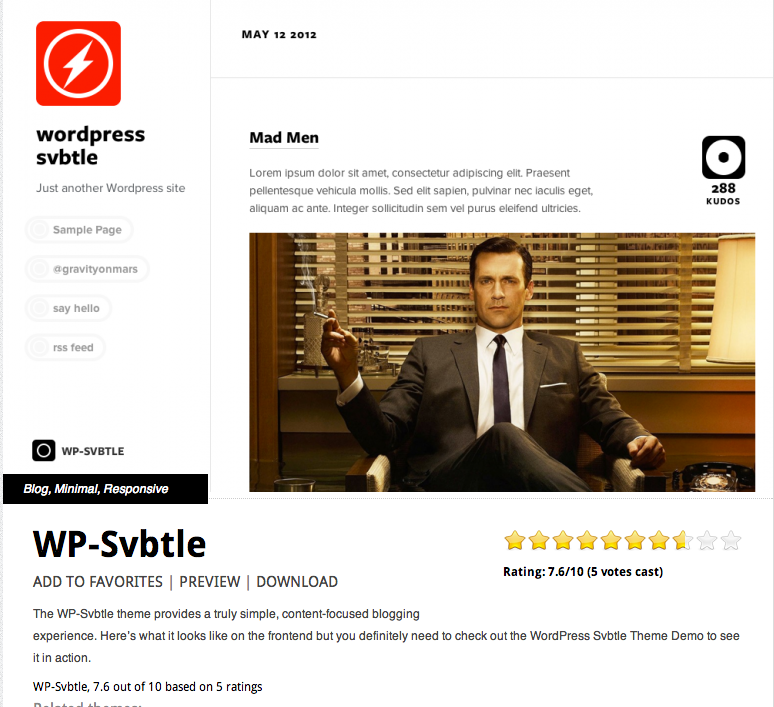 Wordpress Svbtle Theme