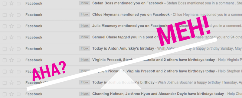 Facebook email notifications