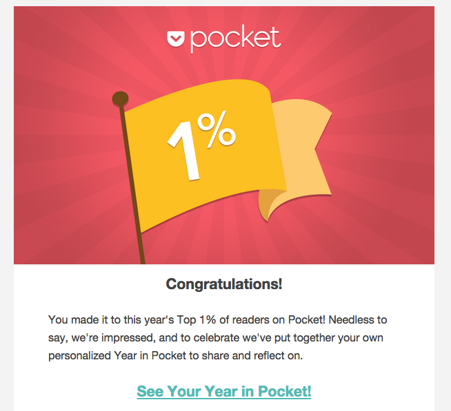 Pocket retention email